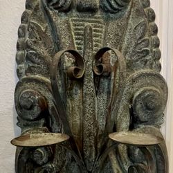 Pair of Sconce Style Wall Decor, Candle Holders 