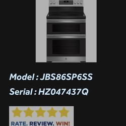 GE 30"  electric range
