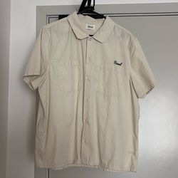 Mens Medium Elwood Cream Button Up Shirt