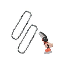 Kooboe 2Pcs Chainsaw Chain for 4 Inch Bar+Guide Plate,Fits All 4-Inch Cordless Power Mini Chainsaws
