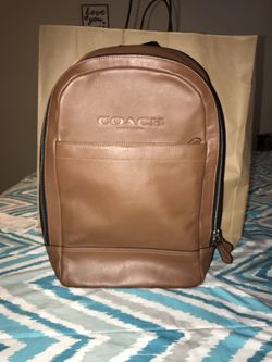 Coach, Bags, Coach Brown Leather Laptop Bag