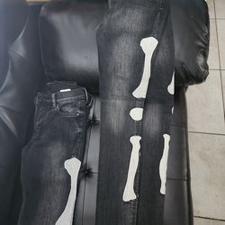 Mnml skeleton black denim skinny jeans (Size 30) Brand New
