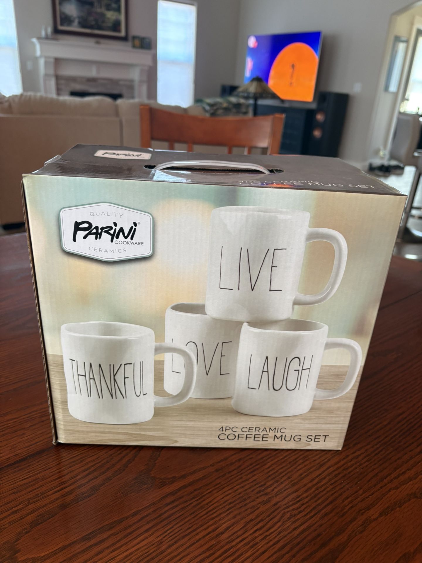 4 Piece Ceramic Coffee Mug Set