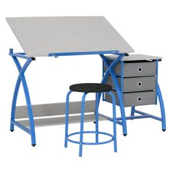 Studio Designs Comet Center Plus Drawing Table with Padded Stool 2 Piece Set (