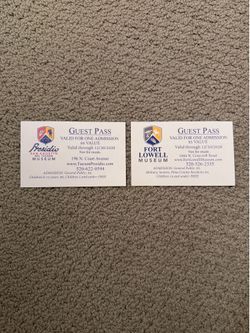 Tucson Presidio San Agustin Museum 2 tickets
