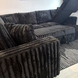 Big Fluffy U Sectional Couch Need Gone New In Box 50DOWN 