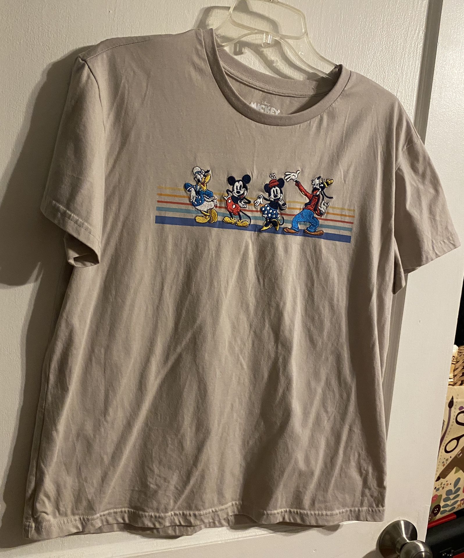 New no tags Embroidered Disney Tee size large never used 