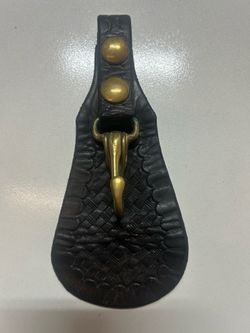 Vintage police duty belt basket weave Key Keeper