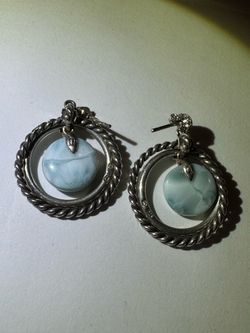 Marahlago “Ciro” Larimar Sterling Silver Earrings