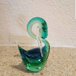 crystal swan made in italy