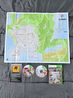 Rockstar Games Grand Theft Auto V Los Santos & Blaine County Map Insert Xbox 360