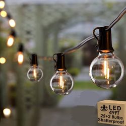 49ft Outdoor Patio G40 LED String Light