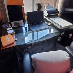 Glass Computer Table 