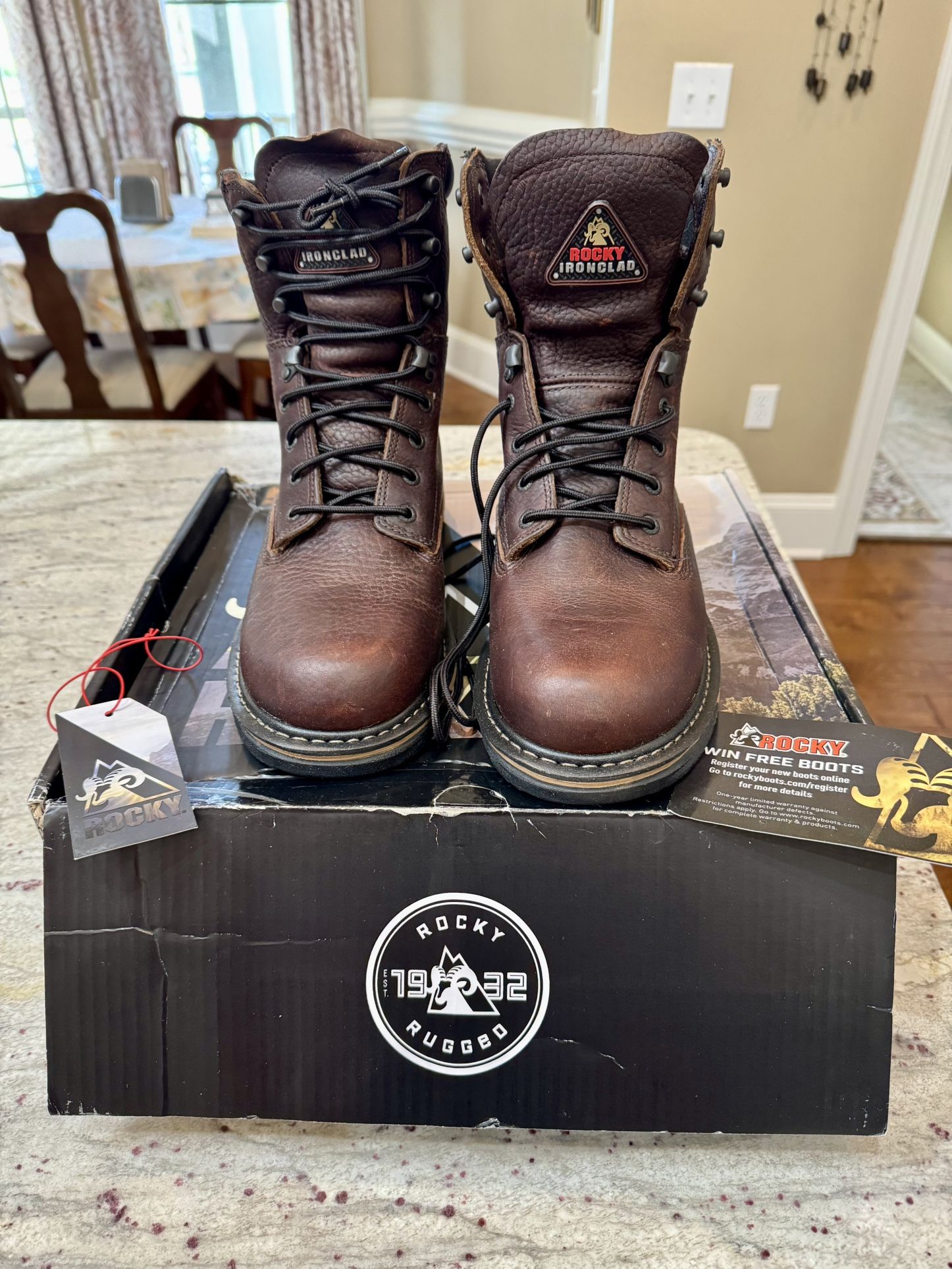 Rocky IronClad Leather Waterproof Work Boots