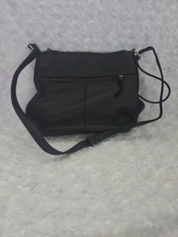 Great American Leather Works Black Pebbled Leather Crossbody Bag