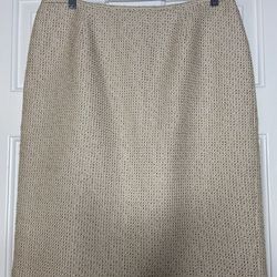 Calvin Klein tweeded khaki skirt size 10
