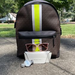 Michael Kors Watch, Sunglasses, Backpack
