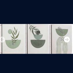 Boho Wall Art Set of 3, Mid Century Modern Wall 16*24inch  