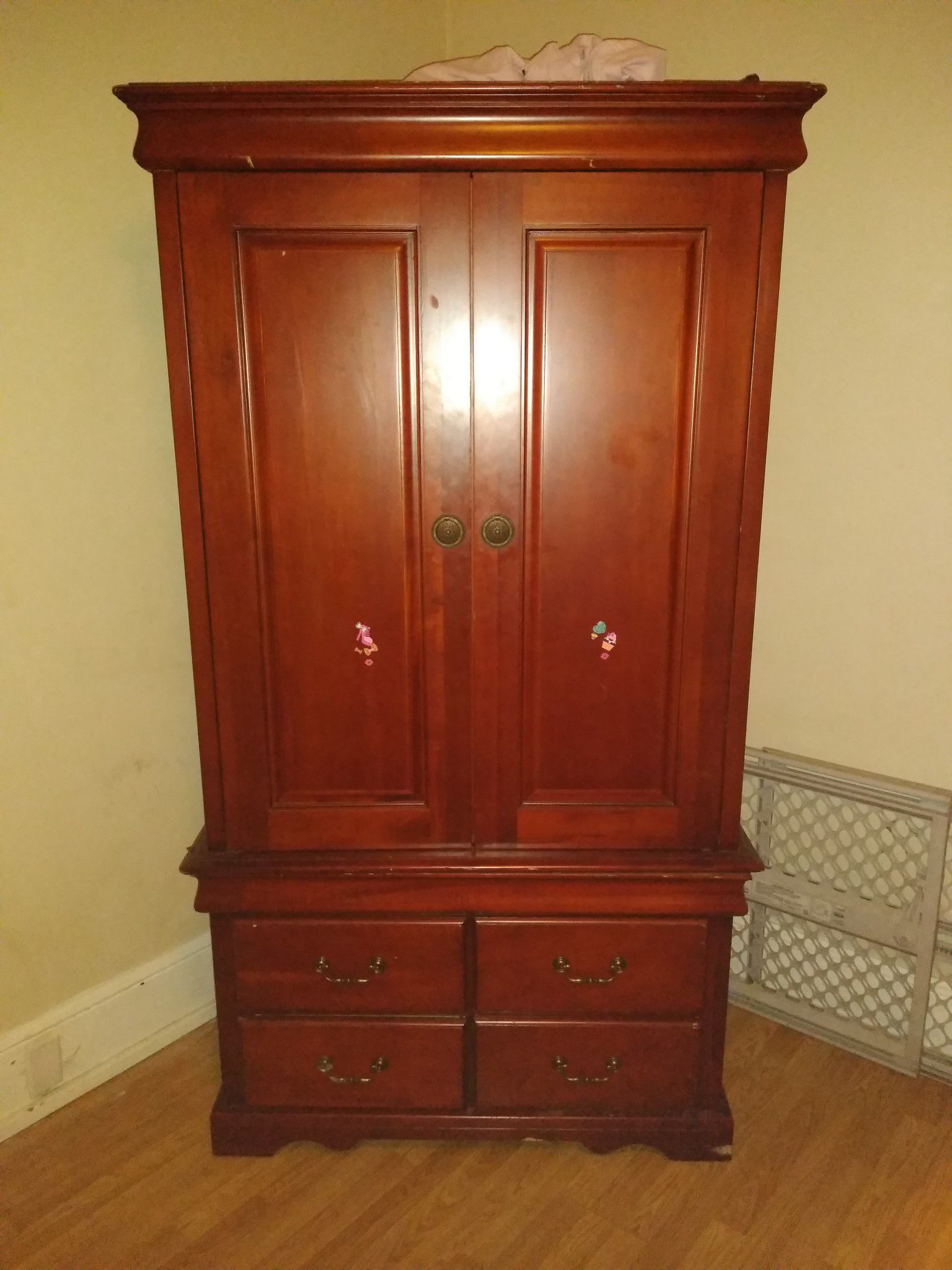 Hey nice cabinet out of solid wood just trying to collect money for rent