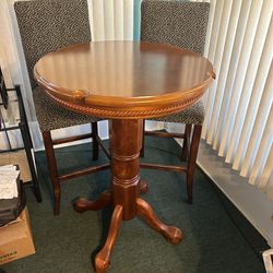 Round High Table With Two High Table Chairs