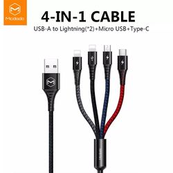 4 in 1 charger iphone android micro type c Usb