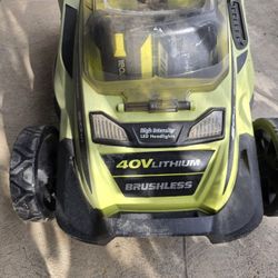 RYOBI 40V BRUSHLESS LAWN MOWER.