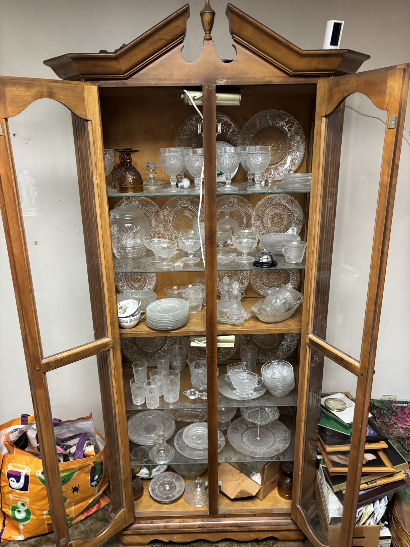 China closet, full of dishes