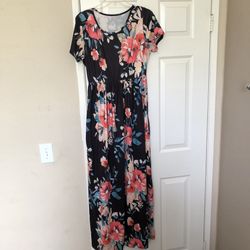 Black Floral maxi dress