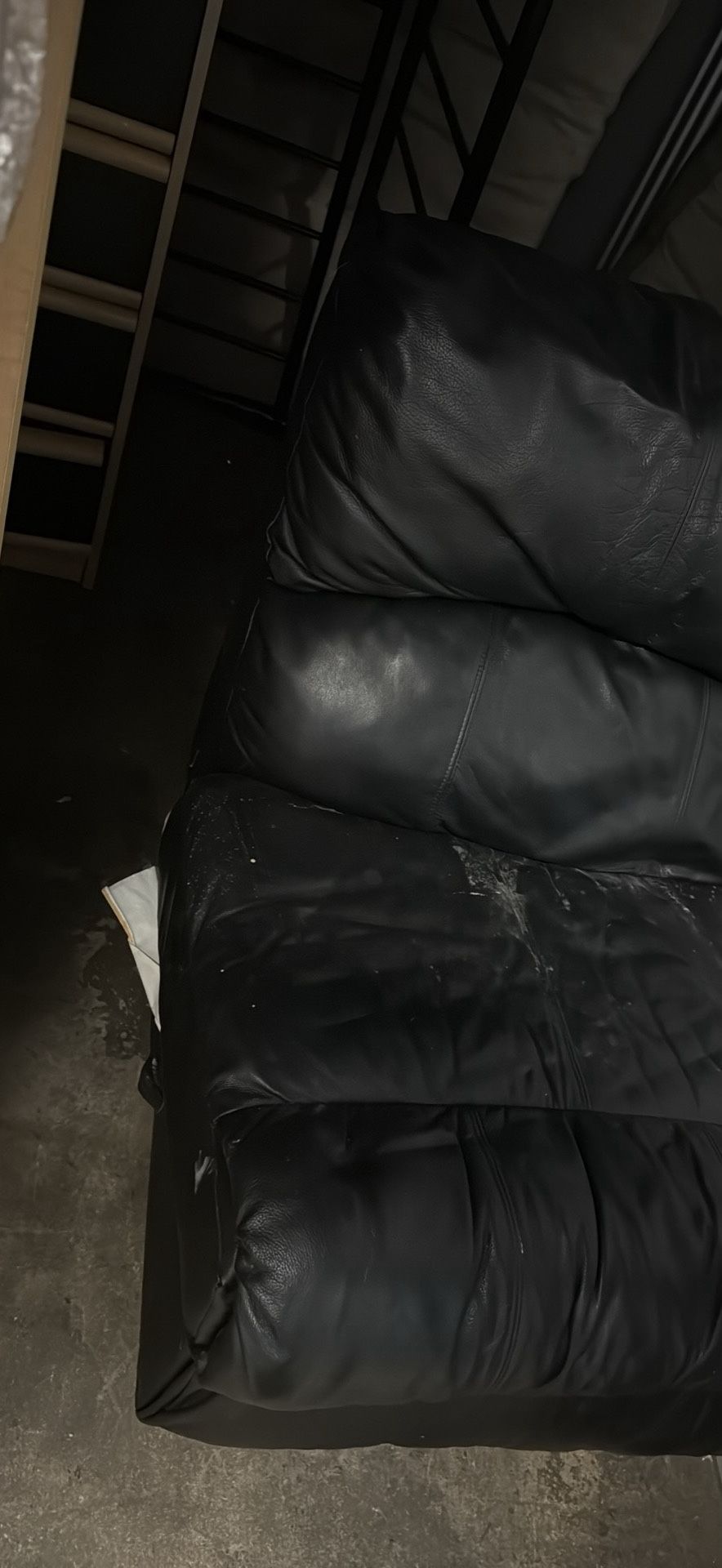Small Leather Couch Black
