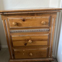 Full Size Bed Frame W  Night Stand 