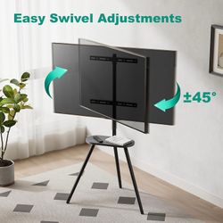 New TV Stand for 43-65" TVs, Swivel and Adjustable Height"