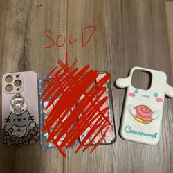 2 iPhone 14 Pro Sanrio Phone Cases 