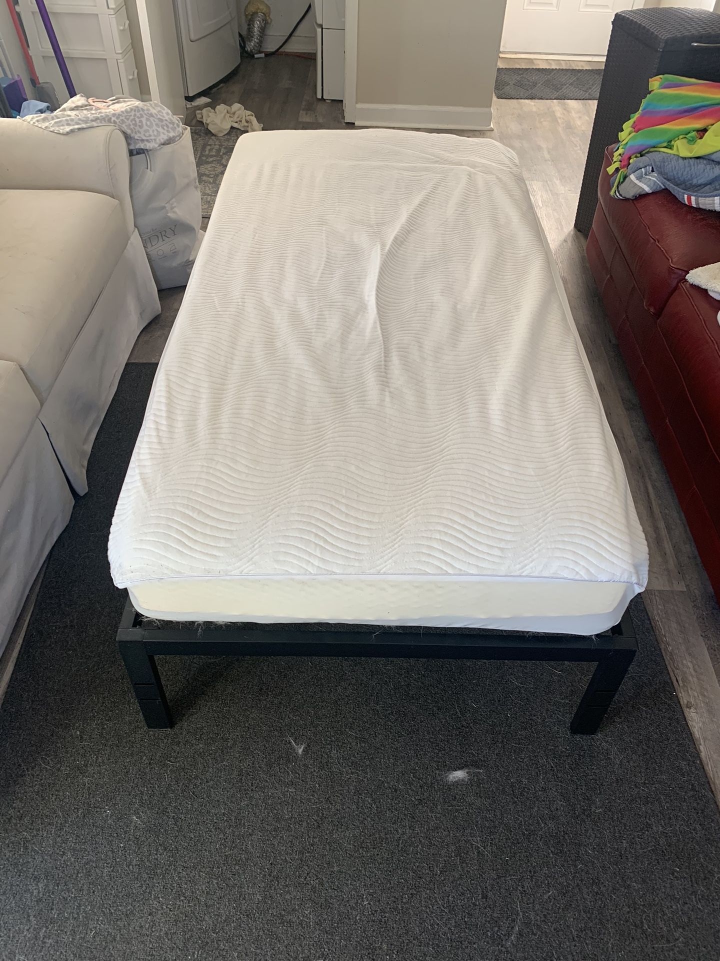 Sealy Posture Premier Twin Mattress + Black Metal Bed Frame