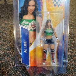 Mattel WWE AJ LEE figure Series 53 DIVA Basic Elite 2015 Green Black Widow New 