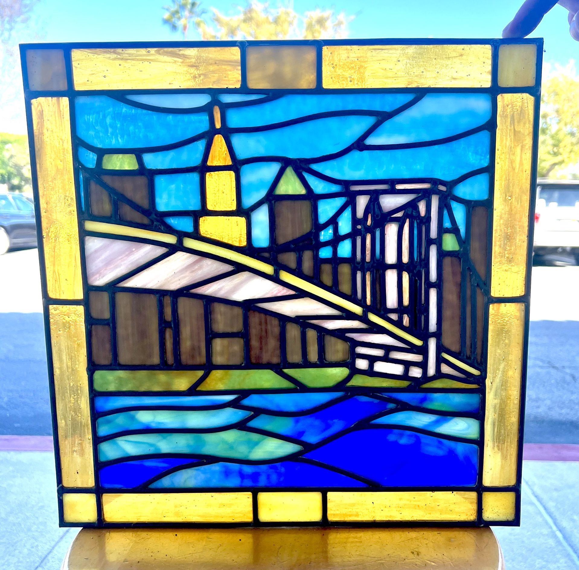 Beautiful Stained Glass Panels, Each 14”x15”