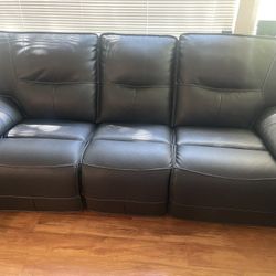 Black Leather Reclining Couches 