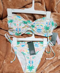 2 pc Swim Suit, Tropical Print