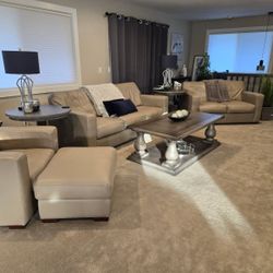 Complete Leather Living Room Set