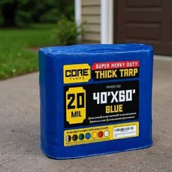 Core 40ft by 60 ft Blue Tarp 20 Mil 
