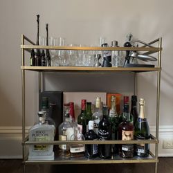West Elm Glass Terrace Bar Cart