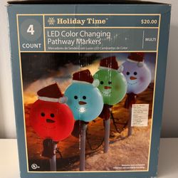 Vintage Holiday Time Color Changing Pathway Markers ✨Read Full Description Below✨