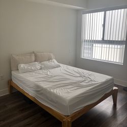New full sized bed with mattress