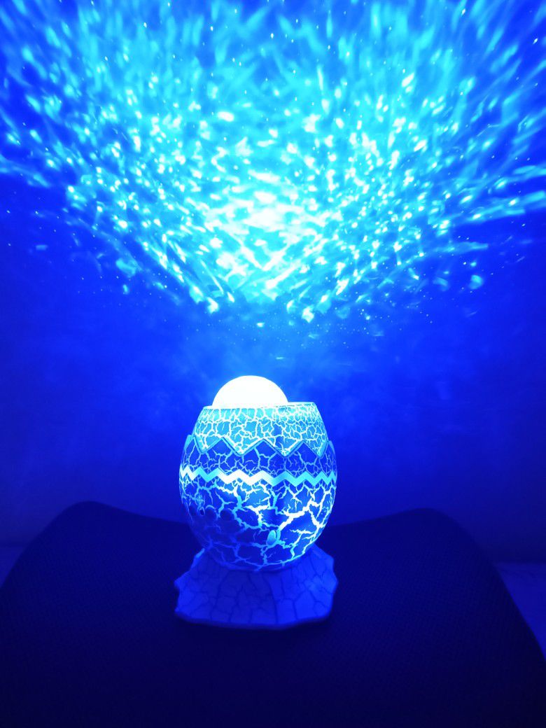 Rossetta Star Projector LED Lamp Dinosaur Egg Shaped Bluetooth Speaker Remote