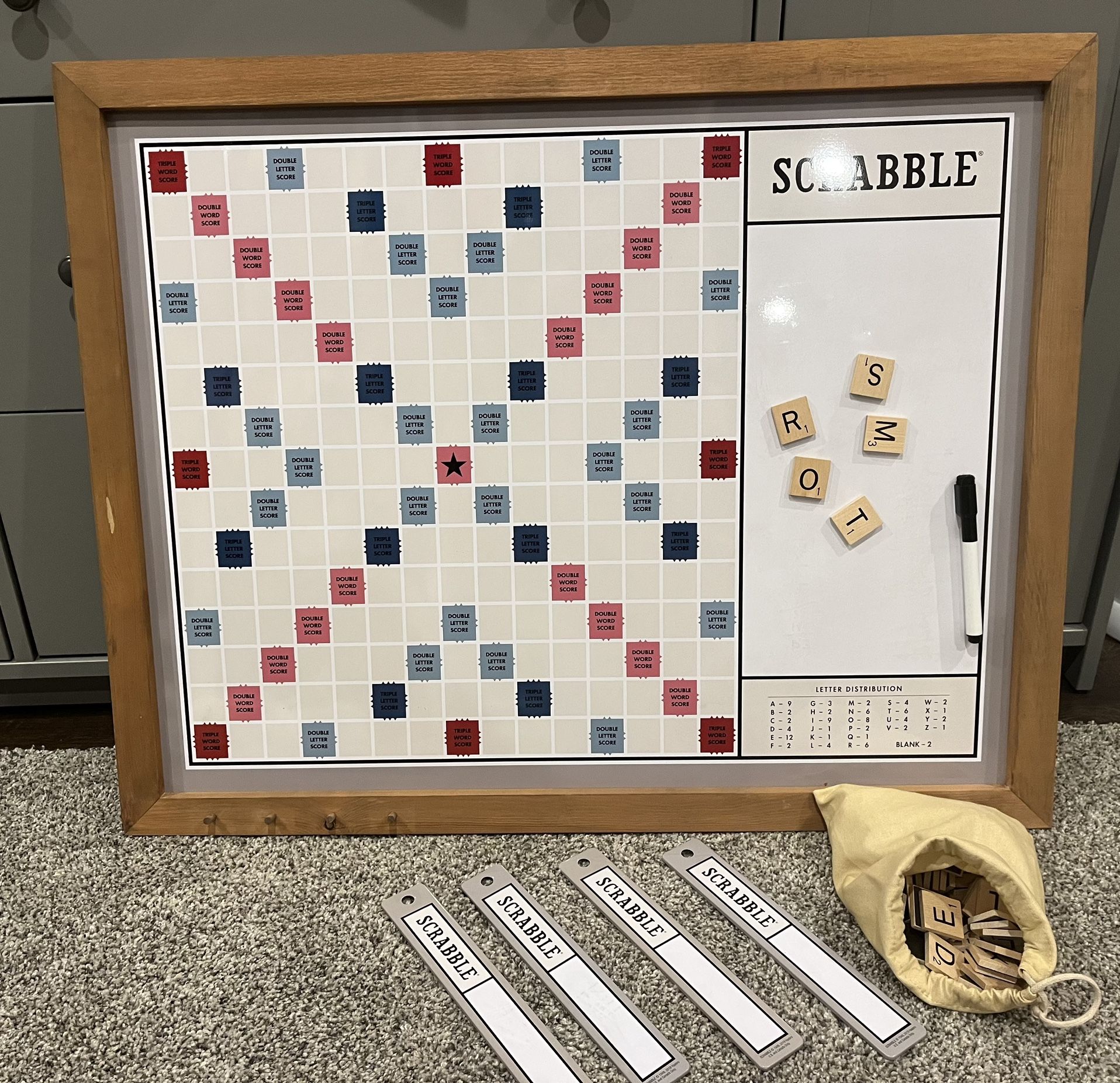 Wall Mounted Magnetic Scrabble
