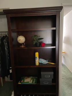 Dark Solid Wood Bookcase