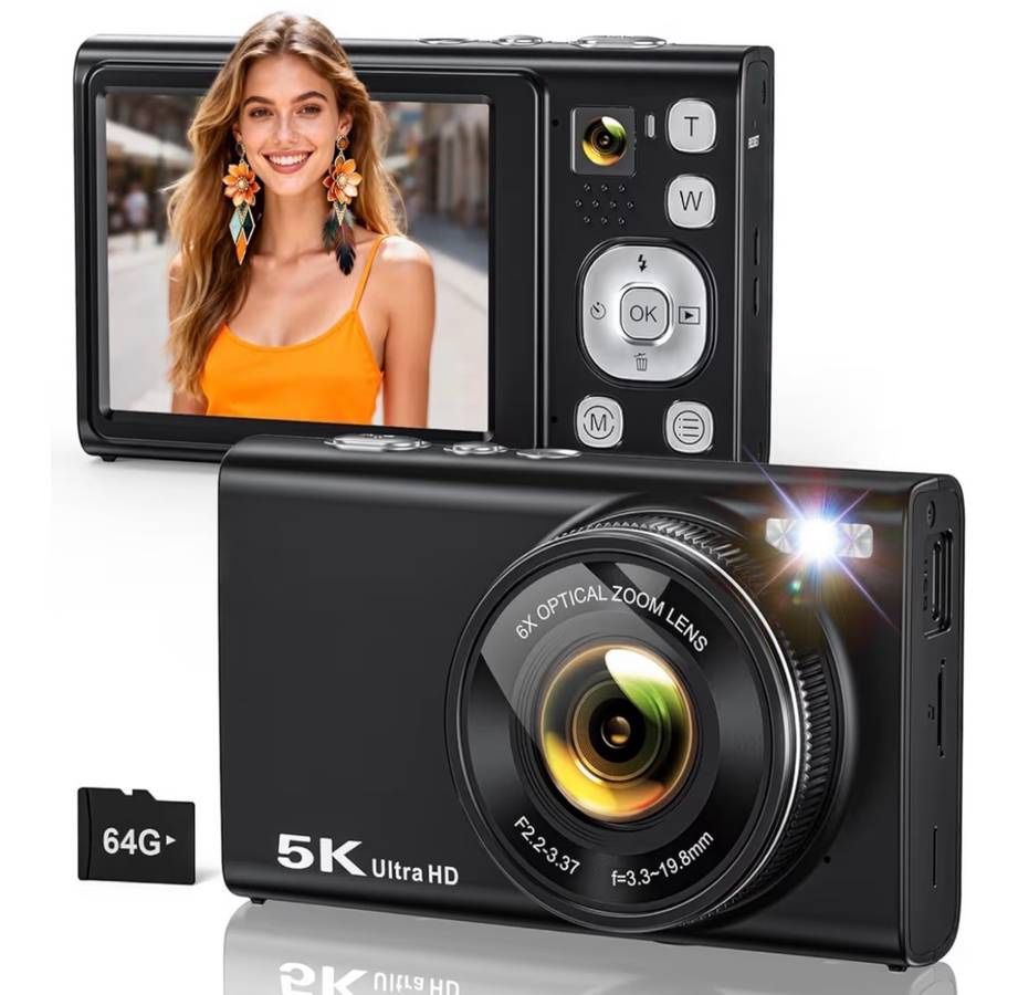 Brand New 5K Digital Camera for Photography with 6X Optical Zoom