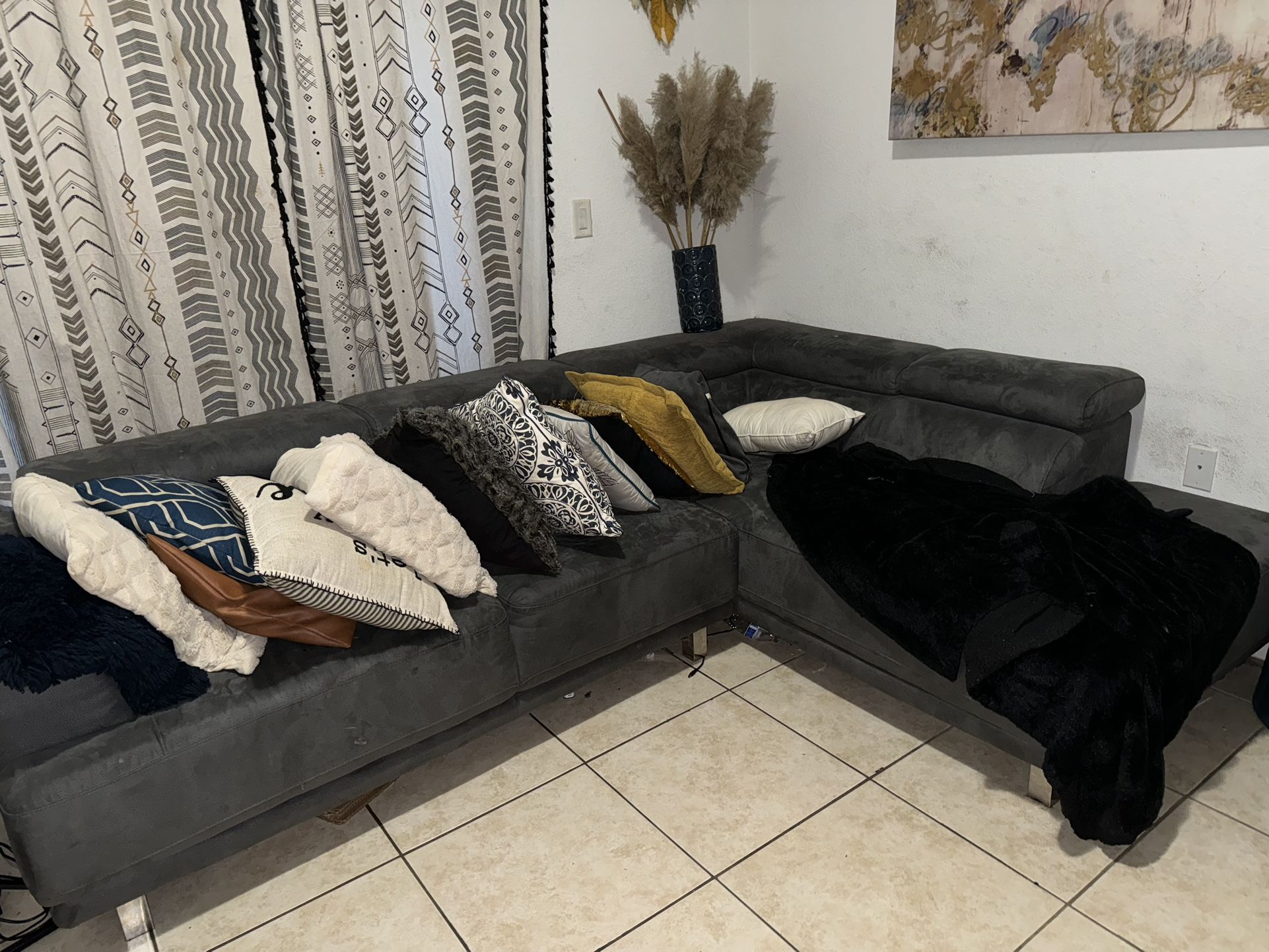 Grey Sectional Couch For Sale