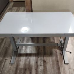Glass Top Adjustable Desk
