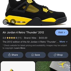 Air Jordan Four Retros Thunders