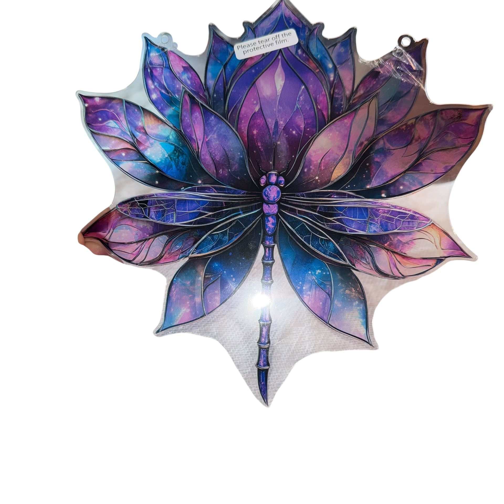 Whimsical Firefly Acrylic Sun Catcher Purple Pinks 8”x8” Window Decor Garden New The Whimsical Firefly Acrylic Sun Catcher in purple and pinks is a b